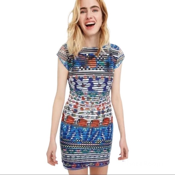 DESIGUAL Vest-FIona Ribbed Dress With Striped Pattern Size S - Picture 2 of 15